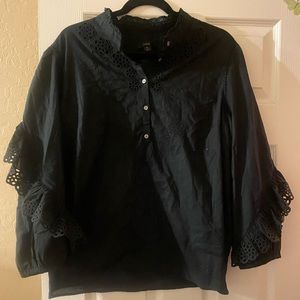J Crew Ruffle Sleeve Blouse